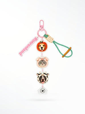 Custom 3D Cute Pet Stack Pendant